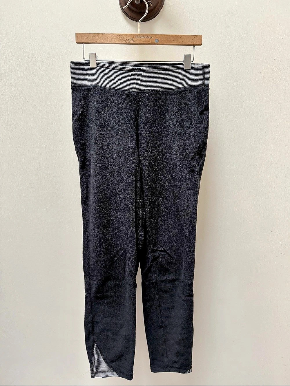 Columbia Omni-Wick Striped Athletic Leggings Black & White Kids Medium